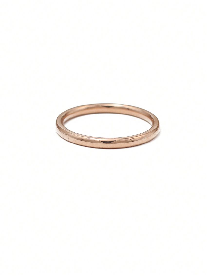 2mm Thin Women's Titanium Steel Ring, Fadeless Steel Jewelry, Elegant & Minimalist Accessory