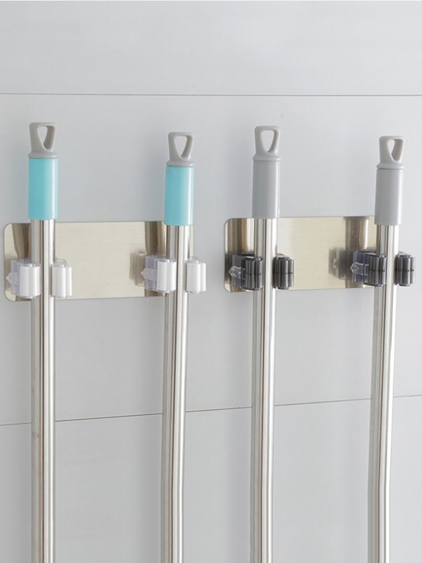 Adhesive Multi-Purpose Hook Wall Mounted Mop Organizer Holder Rack Brush Broom Hanger Hook Kitchen Bathroom Strong Hook