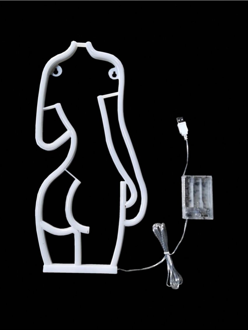 Led Neon Light Silhouette Of Woman's Back Wall Decoration For Bar, Party, Festival Atmosphere