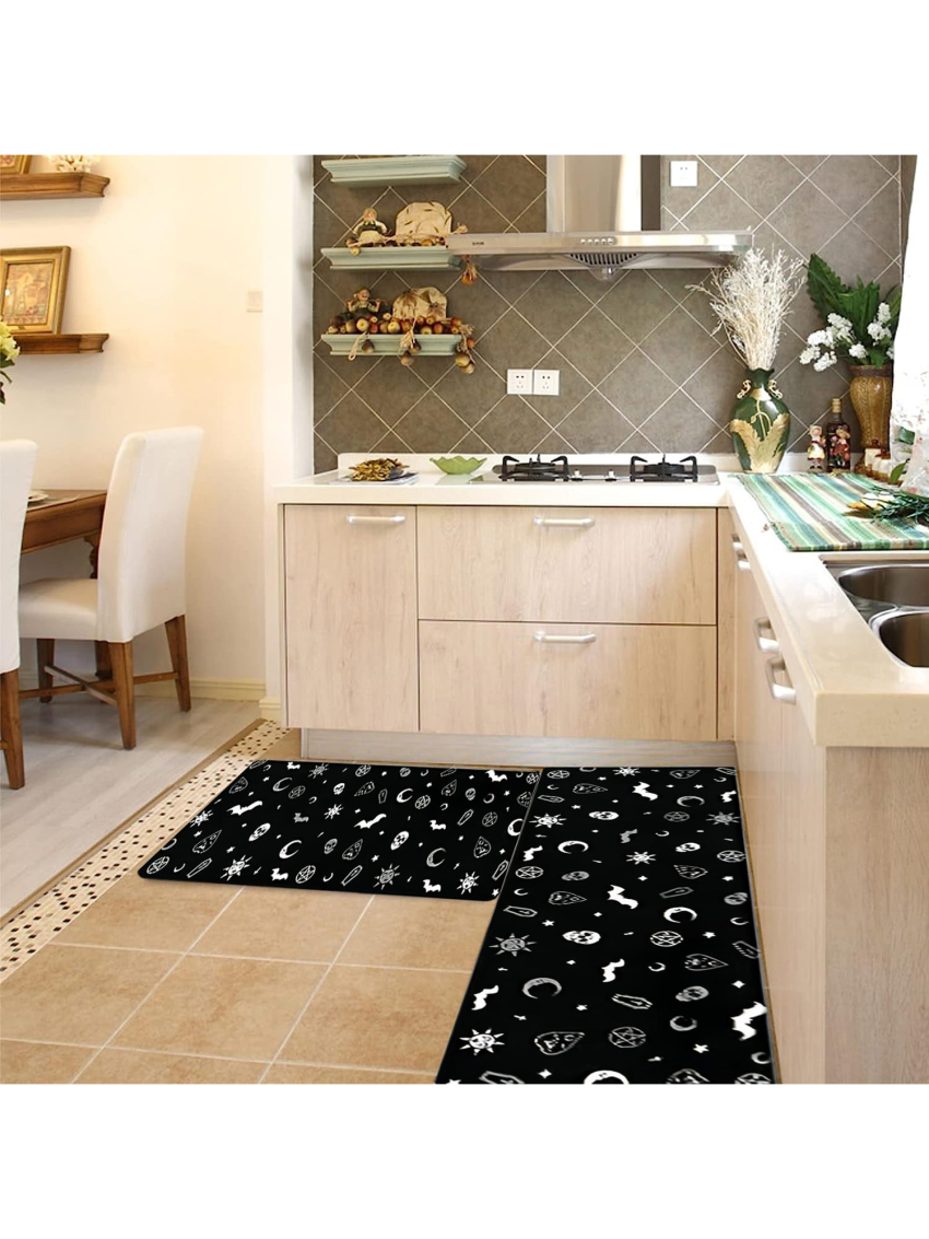 1pc Bat & Skull Pattern Rug