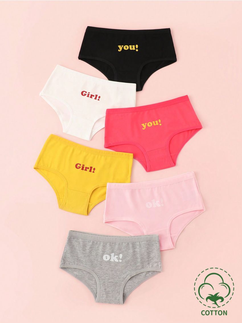 6-Pack Of Printed Underwear For Older Girls