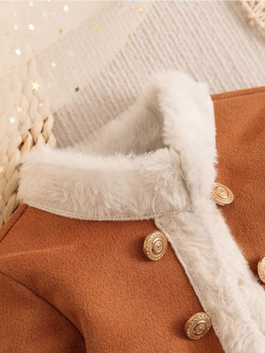 Infant Girls' Winter Camel Coat