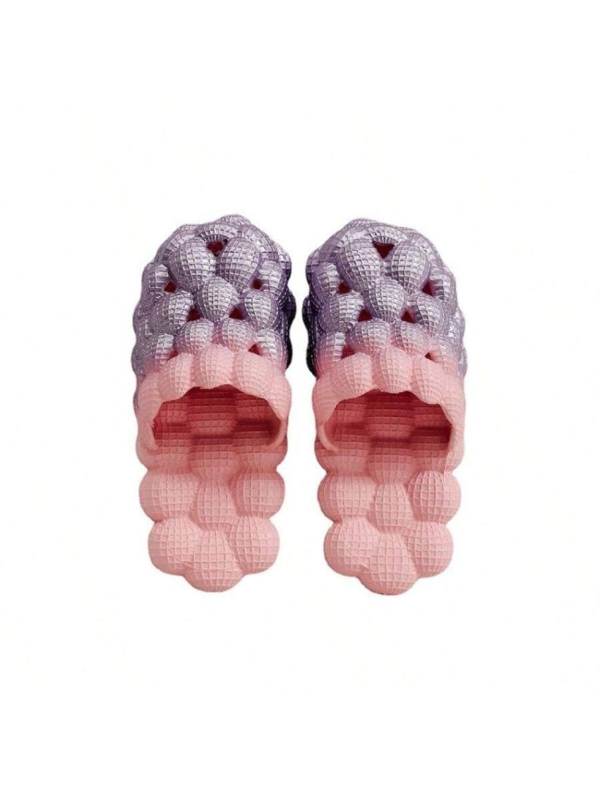 Funny Spa Slippers Massage Bubble Slides Slippers for Women Men,Funny Lychee Non-slip Gym House Slippers Shower Bedroom Slippers, Soft Pillow Stress Relief Slide Sandals for Ladies