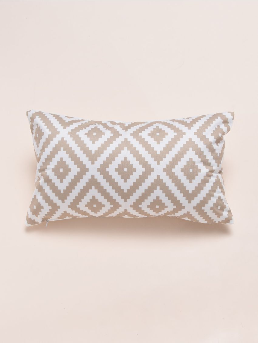 1pc Geometric Pattern Lumbar Pillowcase Without Filler, Modern Throw Pillow Cover For Sofa