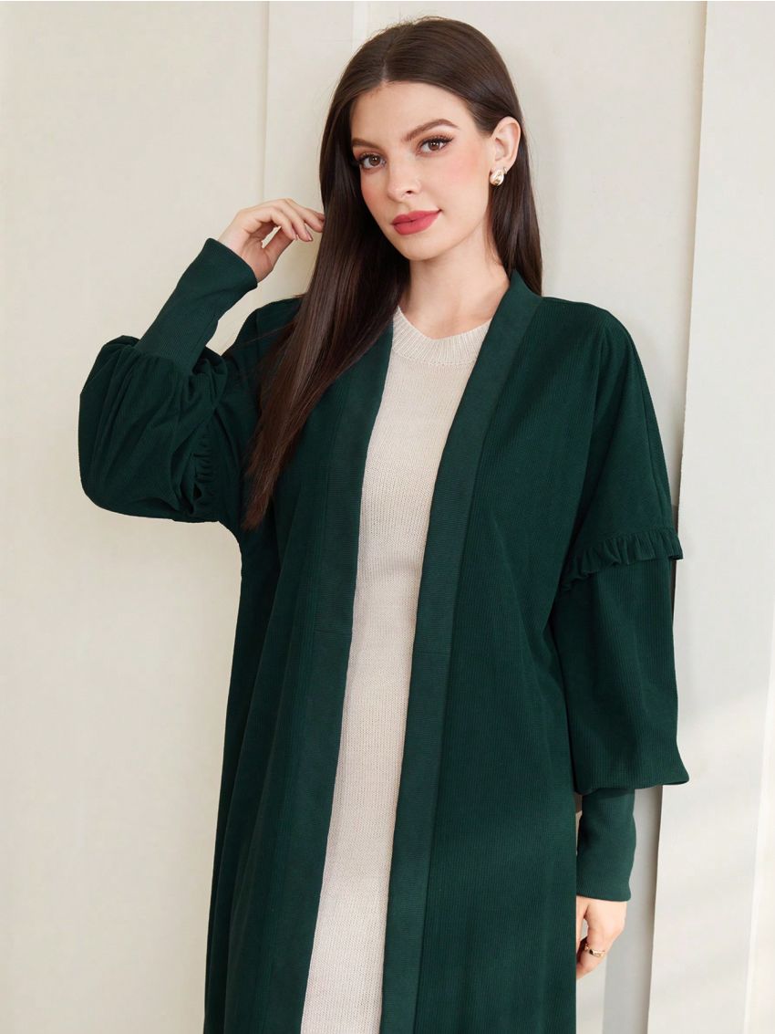 SHEIN Mulvari Women's Solid Color Lantern Sleeve Jacket