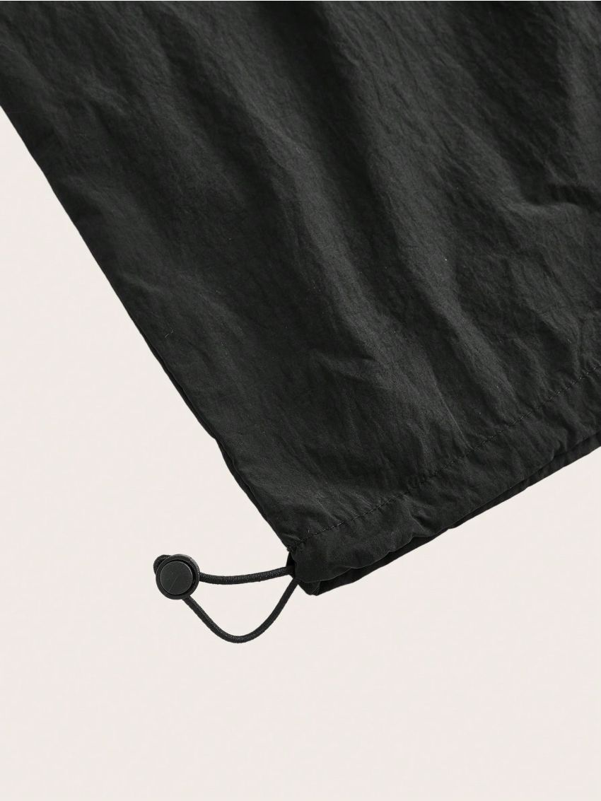 Solid Color Drawstring Sports & Outdoor Pants