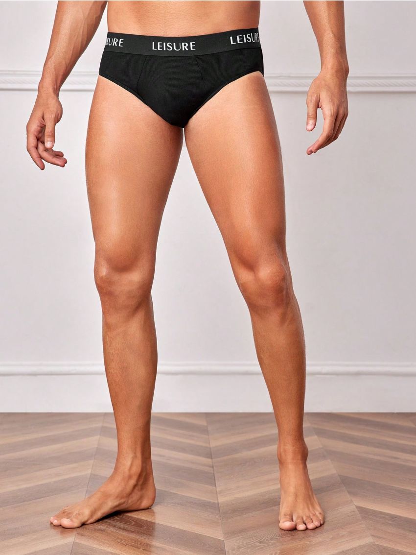 SHEIN Leisure Men's Letter Printed Triangle Briefs