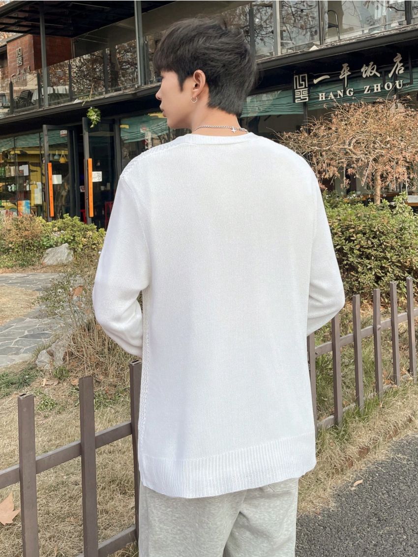 Men'S Long Sleeve Single Breasted Cardigan