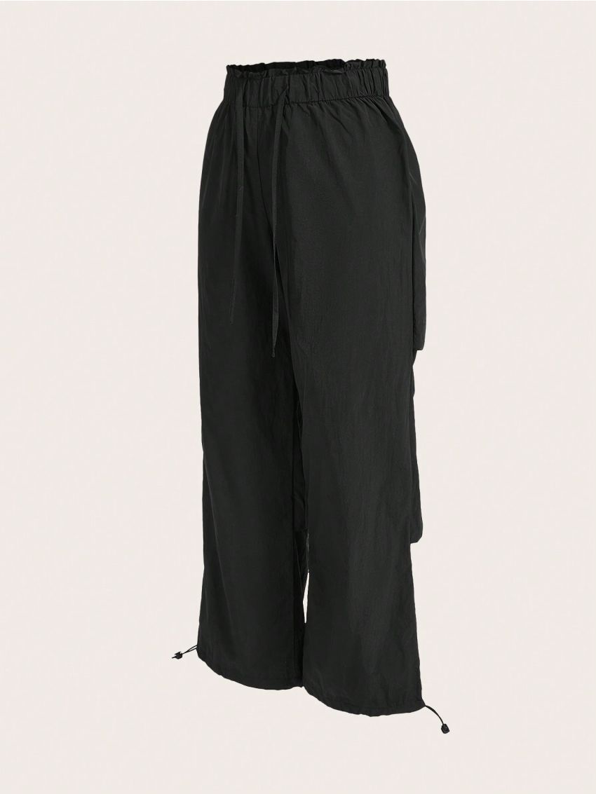 Solid Color Drawstring Sports & Outdoor Pants