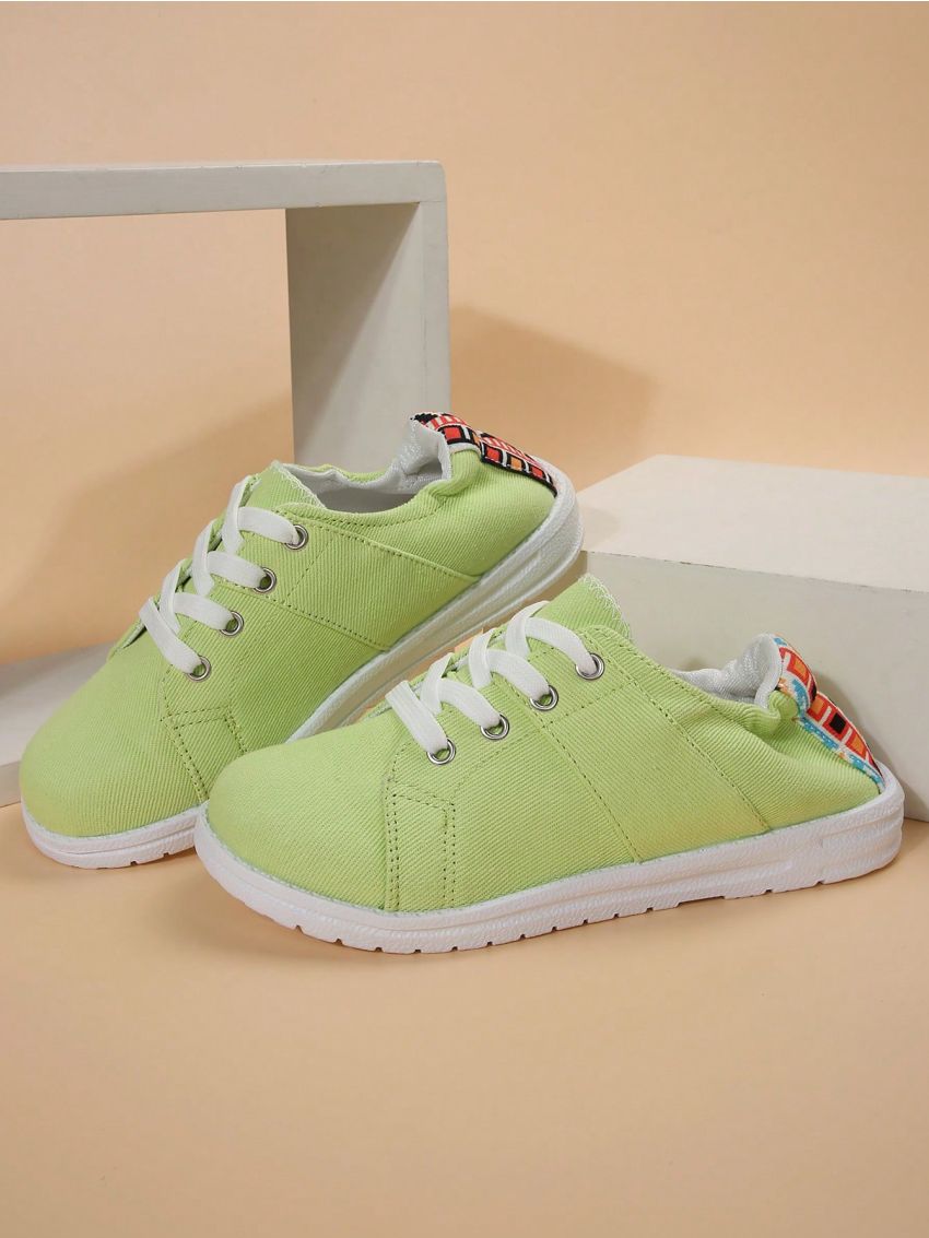 Round Toe Slip-on Flat Women's Shoes, All Seasons Casual Wear In Solid Color Durable Material