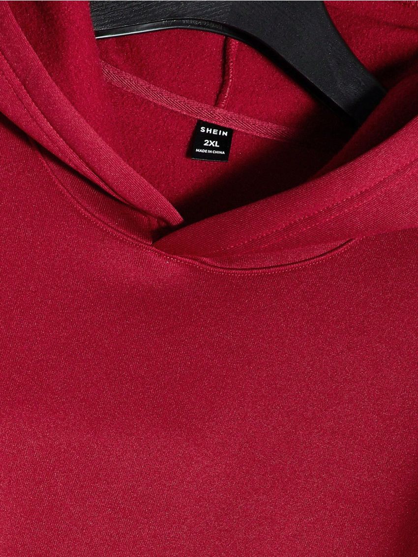 Manfinity Men's Plus Size Happy New Year Graphic Hooded Sweatshirt