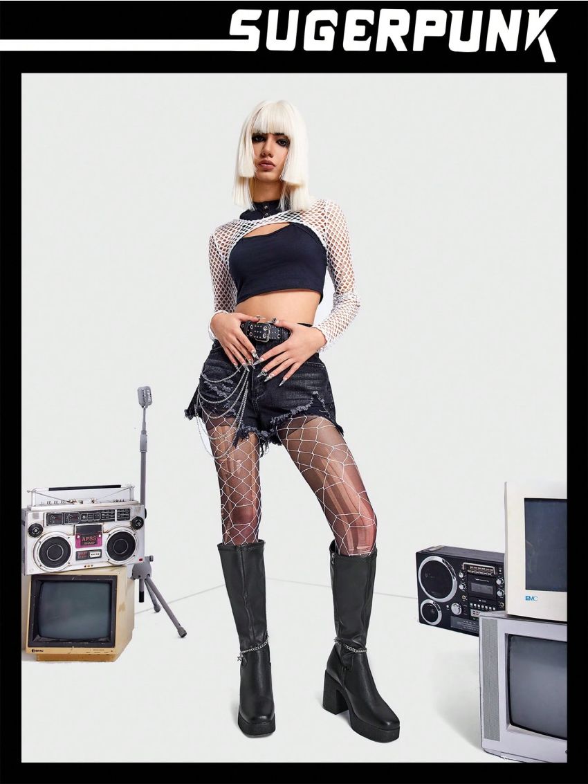 Sugerpunk Women's Black Classic High Boots