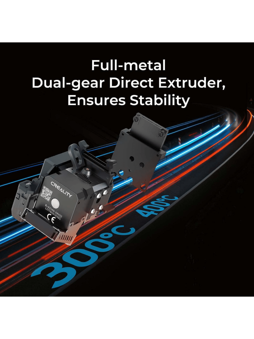 Official Creality CR-10 Smart Pro, Large 3D Printer with HD Camera LED Light and Remote Control, Auto Leveling, Dual Gear Direct Extruder, Flexible PEI Bed for DIY Home and School, 300×300×400mm