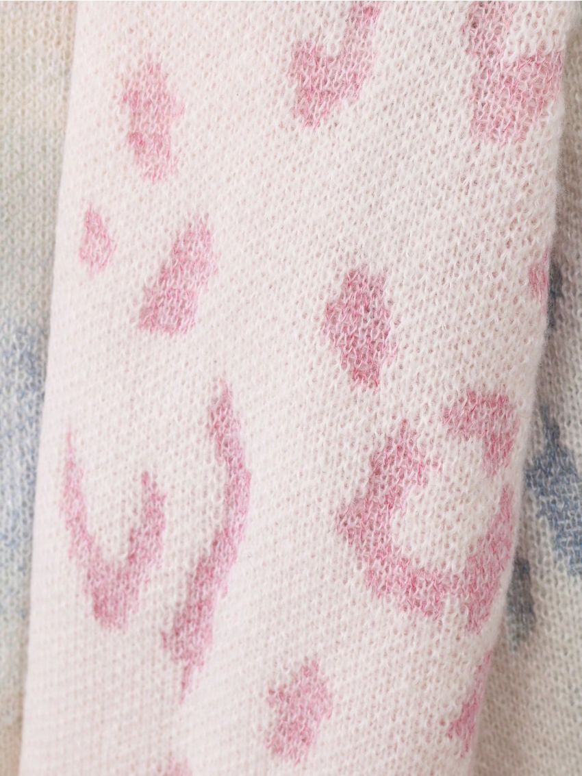 Tween Girl Leopard Pattern Duster Cardigan