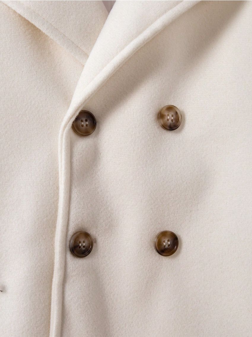 Little Girls' Double-breasted Mid-length Woolen Coat