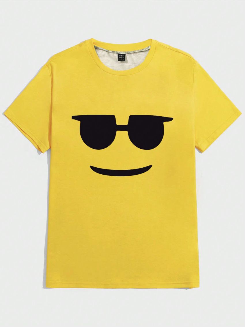 Manfinity Men's Cartoon Printed Short Sleeve T-Shirt