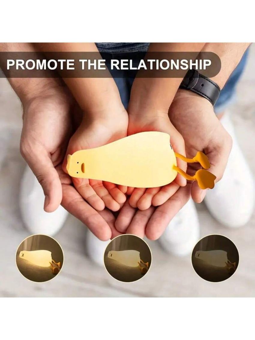 Cute Silicone Duck Night Light, Dimmable Touch Control Rechargeable Beside Nursery Lamp, Squishy Kawaii Stuff Desk Room Decor, Nightlight for Breastfeeding, Toddler, Baby, Kids, Girls Gifts.