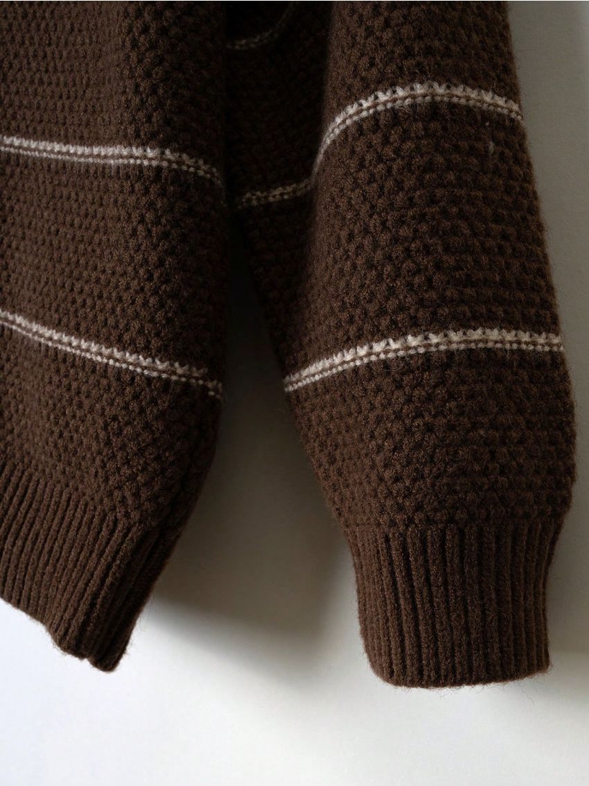 Boys' Letter & Stripe Pattern Sweater