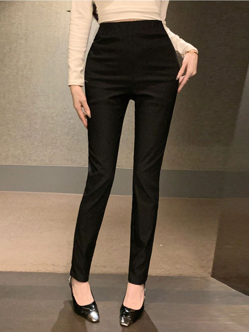 Dazy Designer Ladies' Solid Color Slim Fit Long Pants