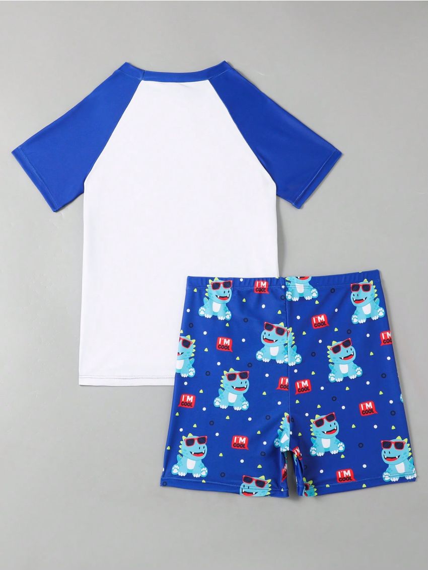 Boys' Separate Swimwear, Suitable For Beach Or Pool Party