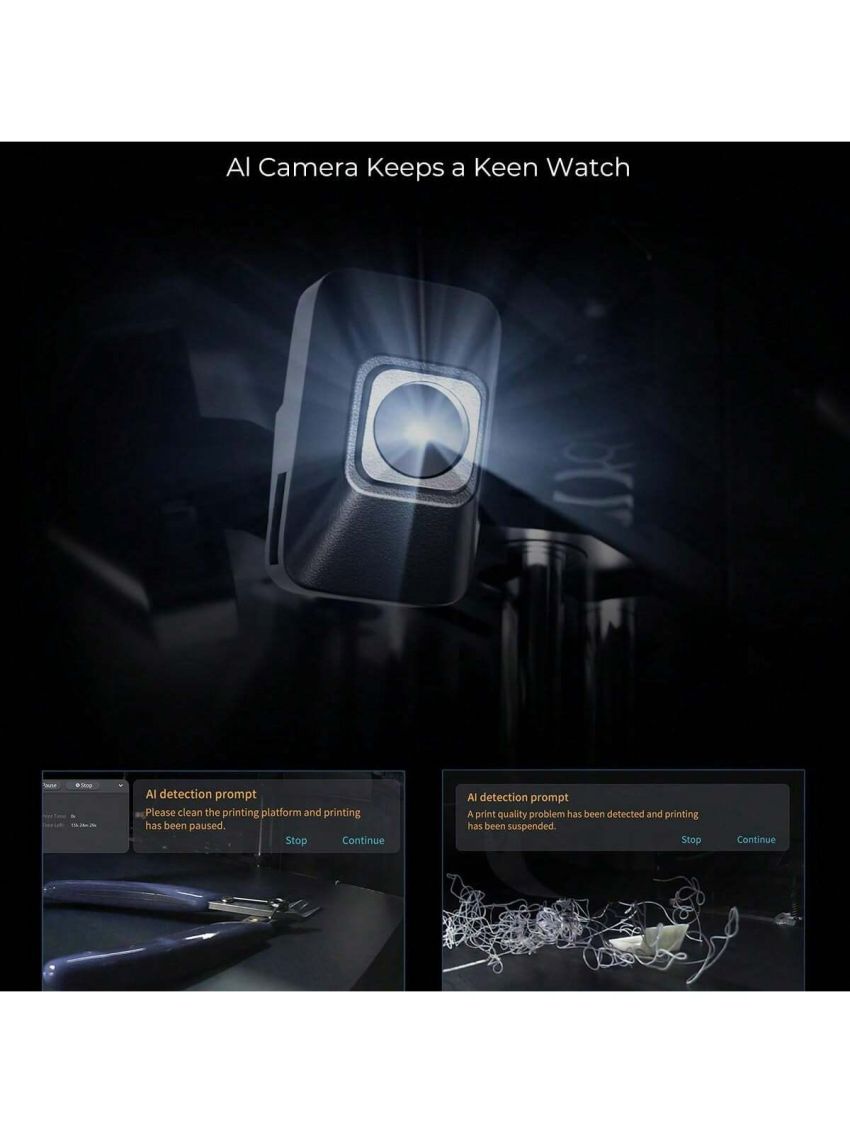 Creality Official K1 AI Camera for K1/K1 Max 3D Printer, Clear Image Quality, AI Detection, Time-Lapse Filming, Easy to Install, 3D Printer Accessory Compatible with K1 Upgrades