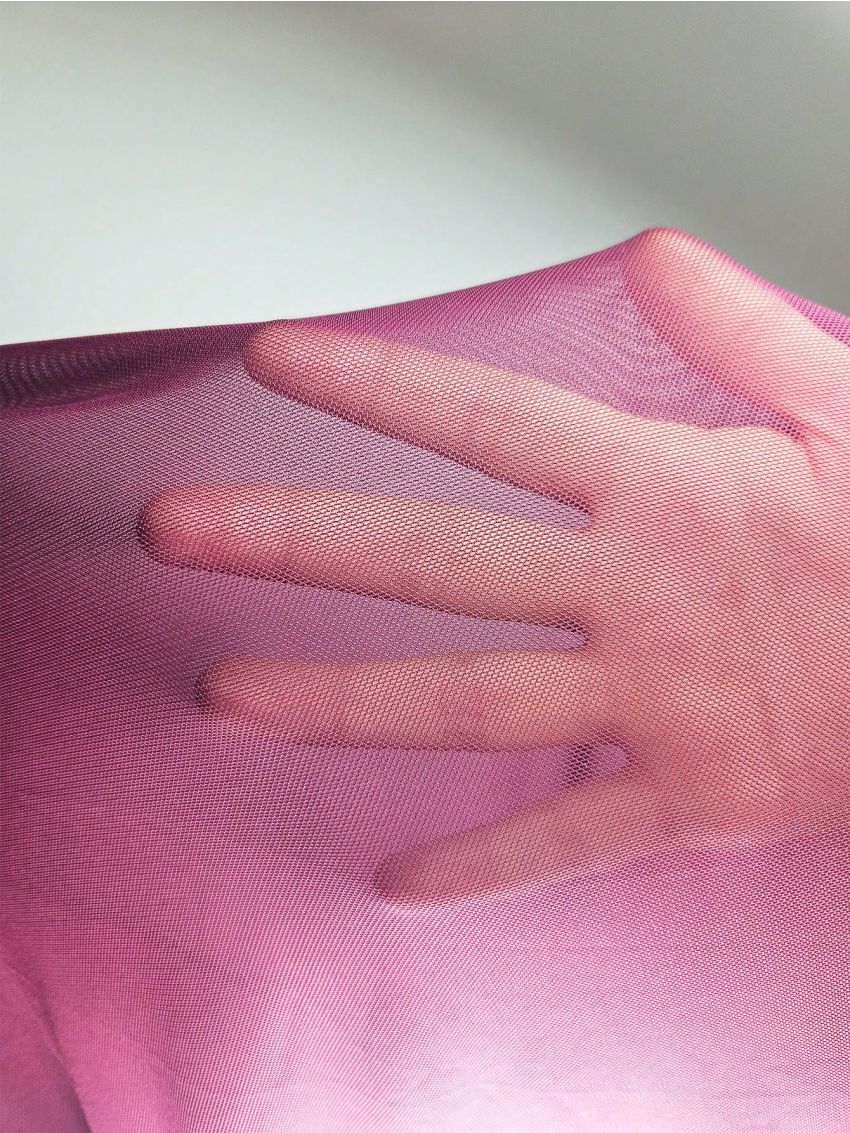 Contrast Lace Appliques Detail Mesh Cami Nightdress