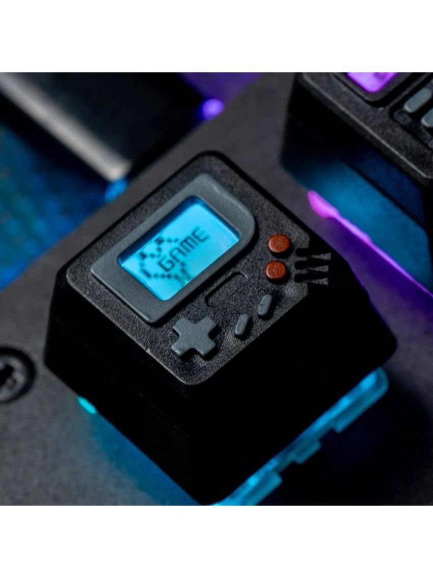 1pc Black Scratch-resistant Translucent Abs Retro 3-in-1 K04 Classic Keycap For Mechanical Keyboard Esc Key Decoration