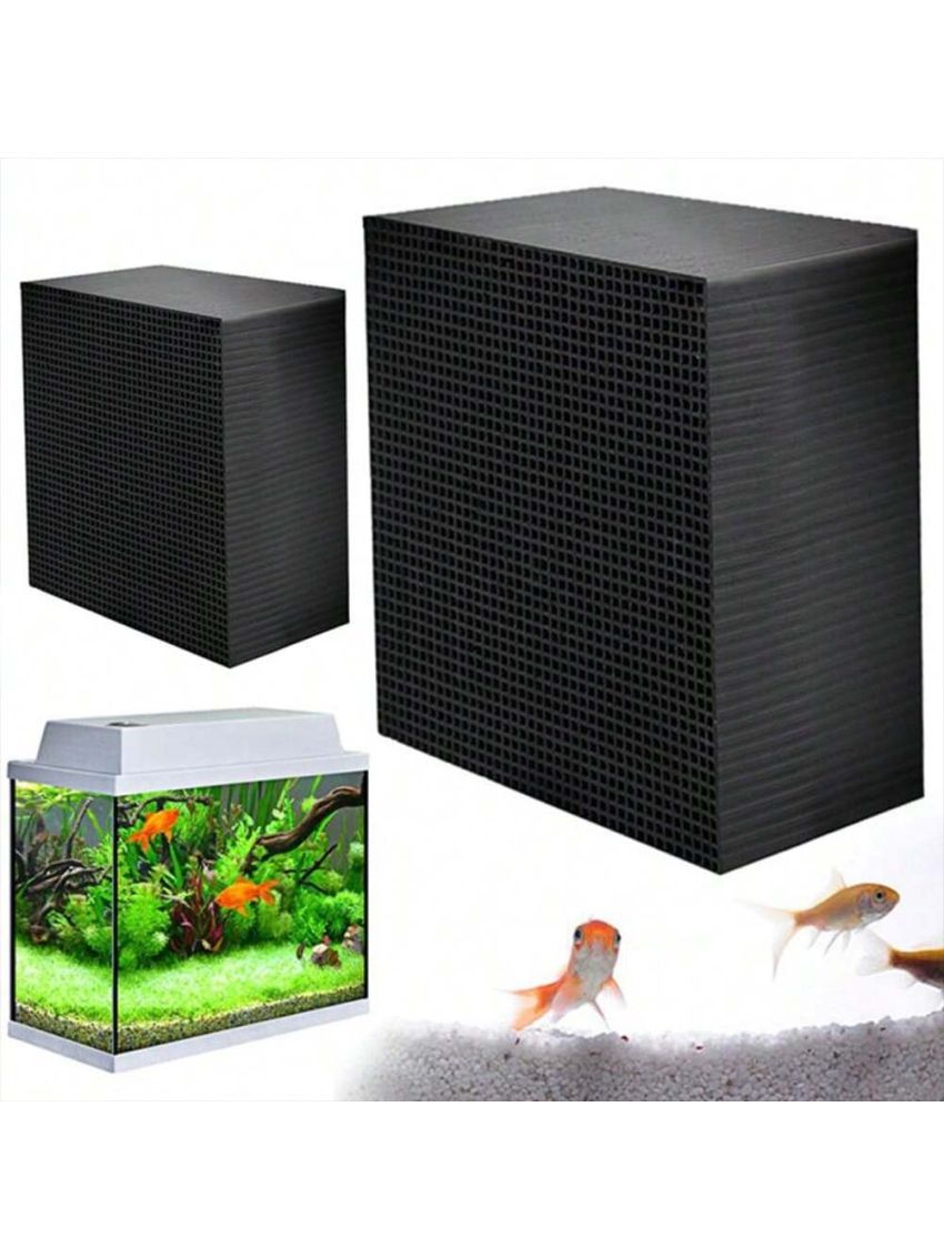 Activated Carbon Aquarium Filter, Cube Honeycomb Structure Charcoal Deodorant Fish Tank Water Purifier Activated Charcoal Cubes for Pools Water Purification