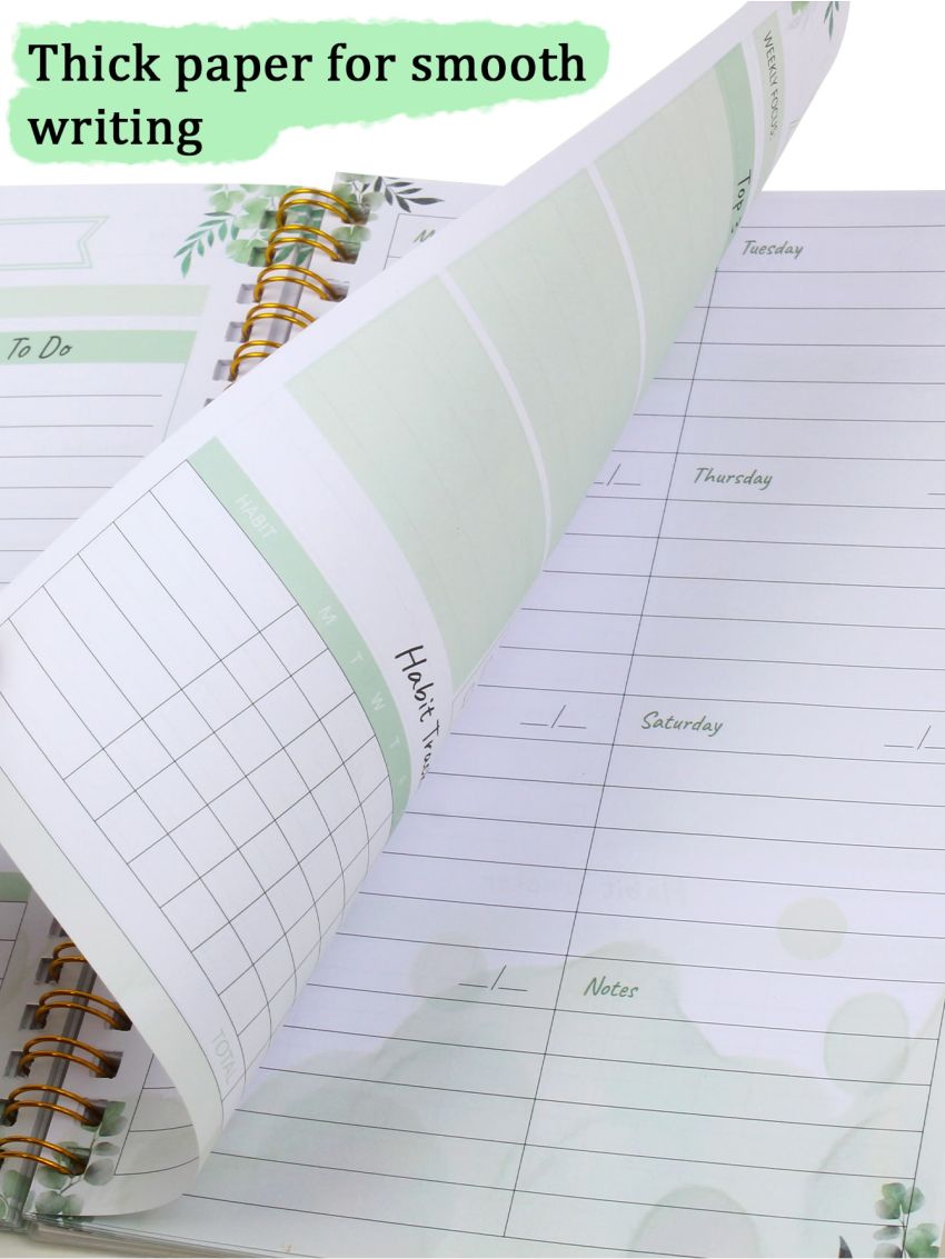 Weekly Goals Schedule Planner Checklist Notebook Organizers Habit Tracker,Perfect School or Office Supplies