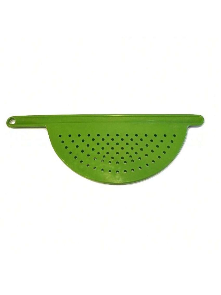 Handy Housewares Hand Held Plastic Pot Drainer Pasta Noodle Veggie Strainer with Handle - Fits up to 9