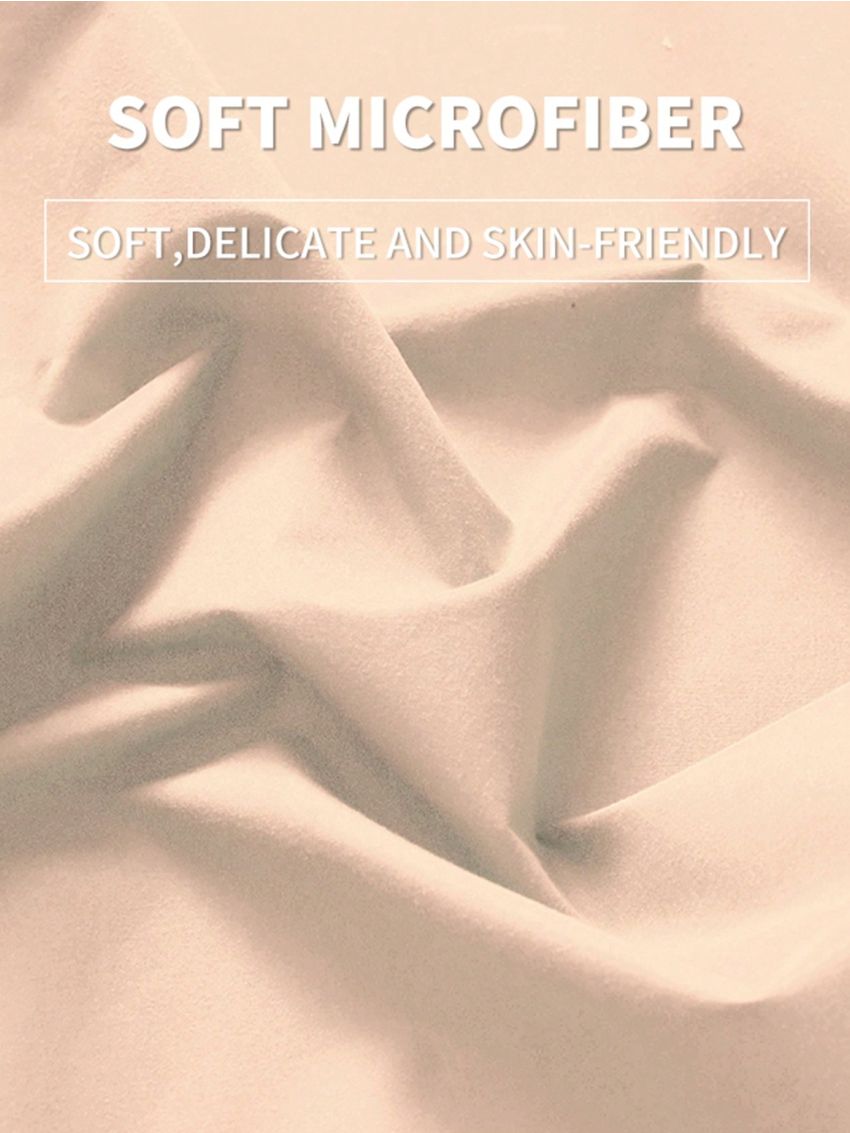 1pc Brushed Composite Waterproof Solid Color Fitted Sheet With Waterproof And Leakproof Inner Fabric For Single Size Bed