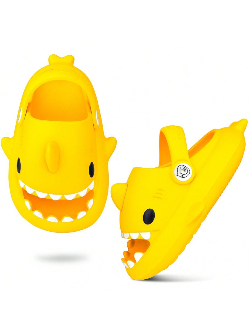 Kids Shark Slides Pillow Shower Slippers Quick Dry Sandals Boys Girls Comfy Cloud Slides Summer Non-Slip Thick Sole Beach Pool shoes