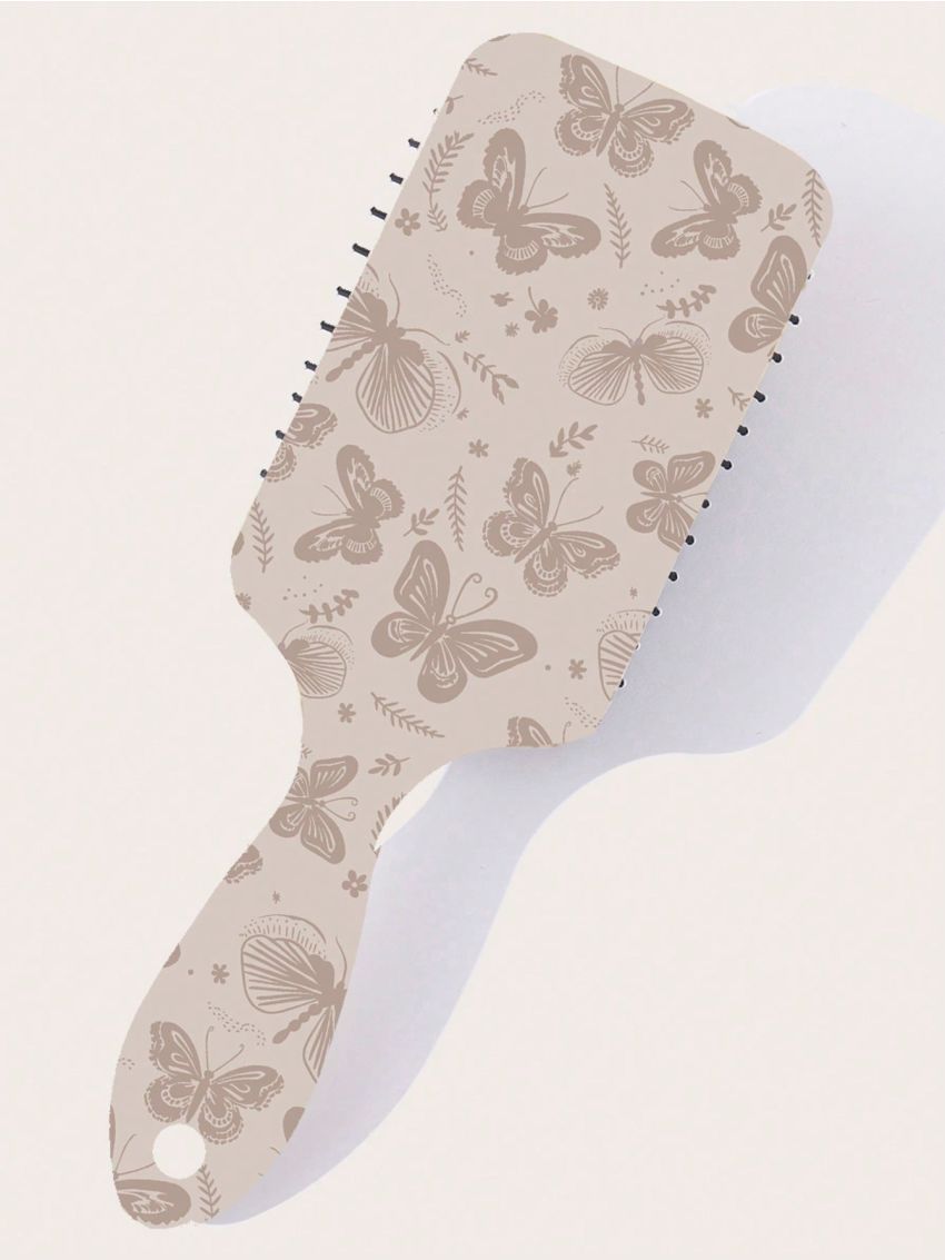 Acza Butterfly Printed Air Cushion Comb