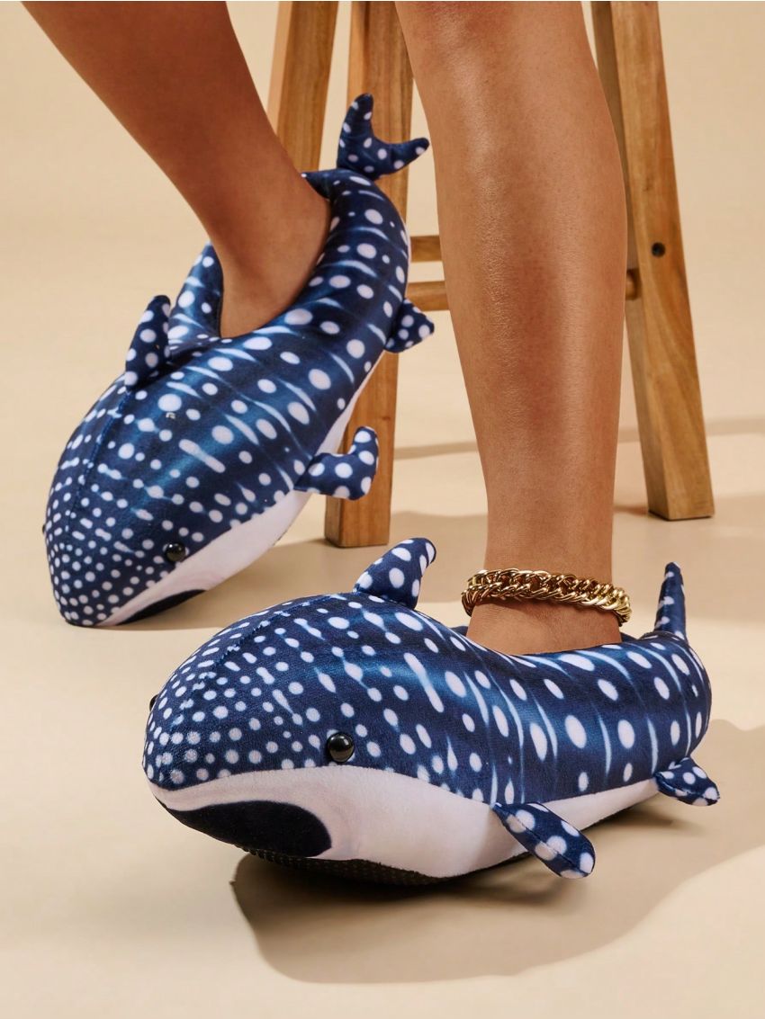 New Shark Slippers Comfortable Slippers Winter Warm Home Furnishing Cartoon Cute Anti-slip Funny