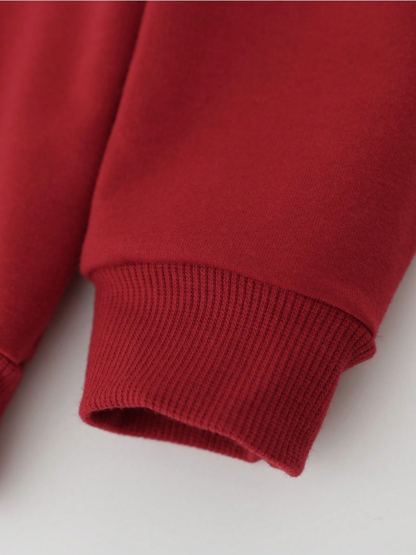 Girls' Cartoon Printed Round Neck Sweatshirt