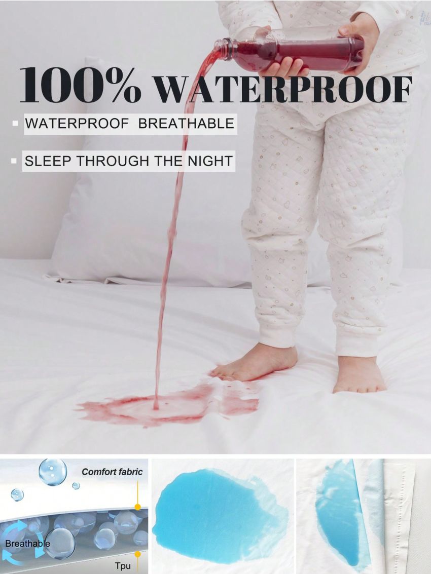 1pc Simple White Mattress Protector