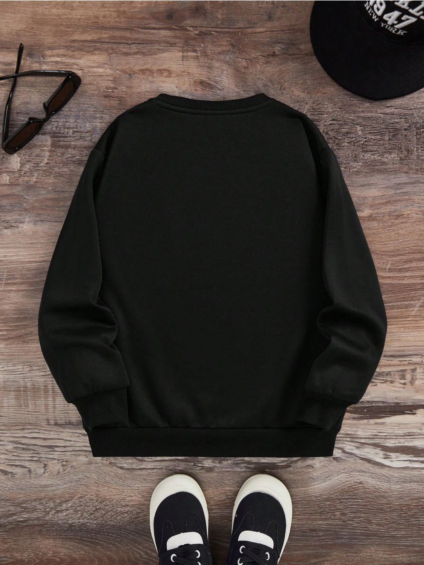 Tween Boy Figure Graphic Thermal Lined Sweatshirt