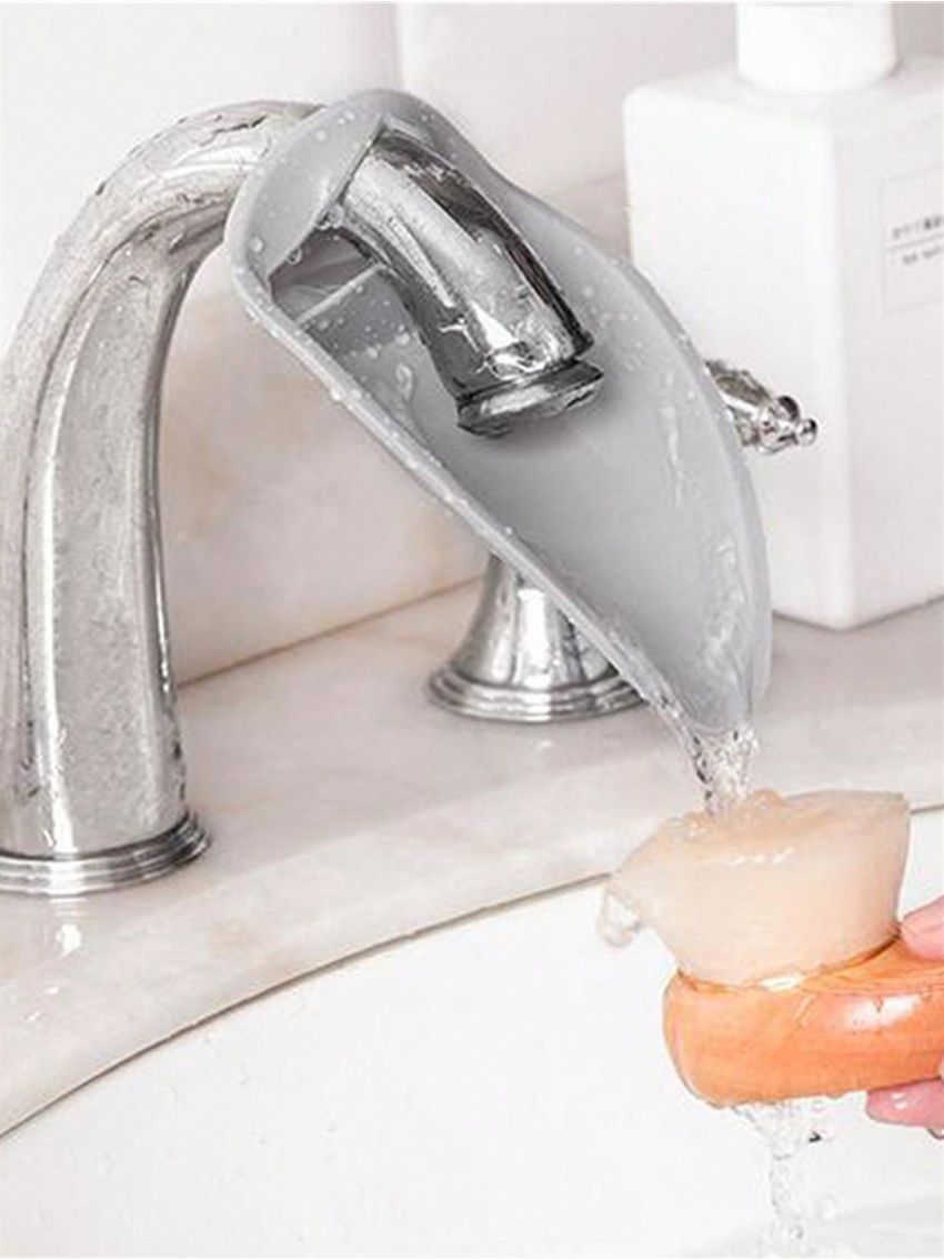 Grey Kitchen Sink Faucet Extension Extender, Long And Flexible