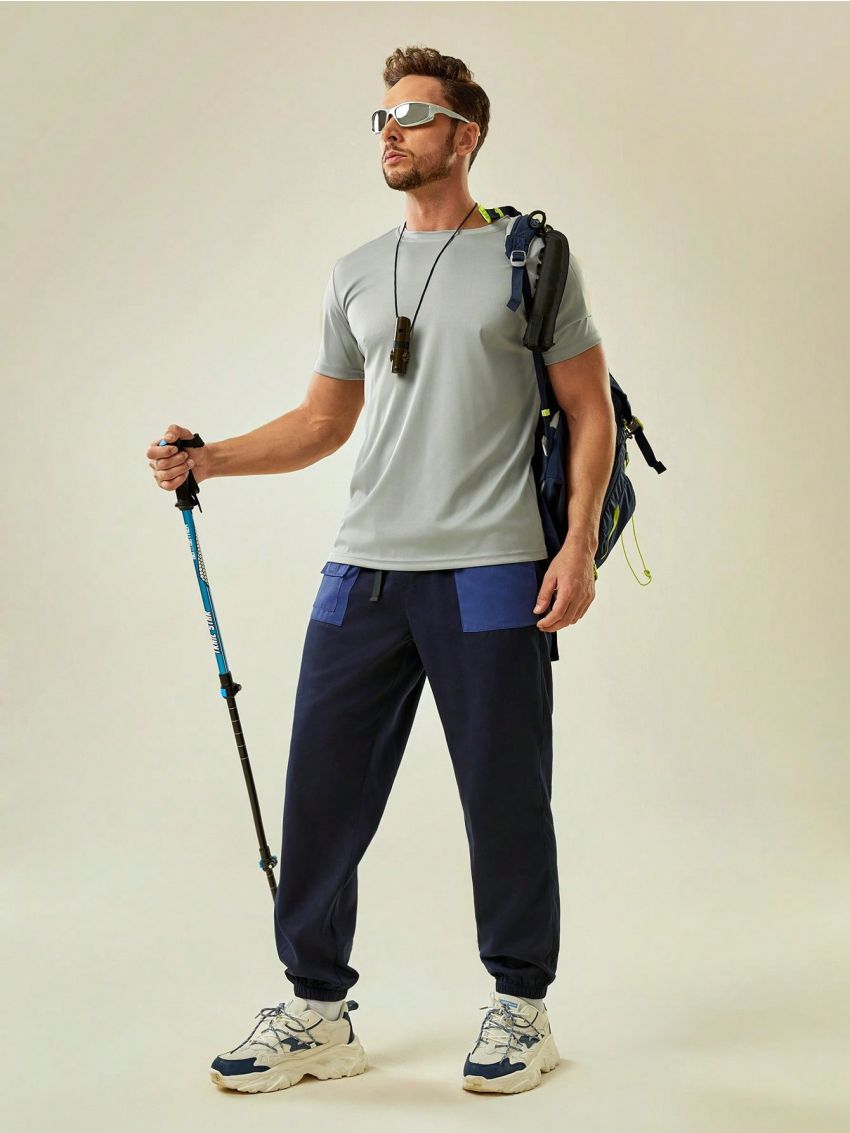 In My Nature Men's Color Block Outdoor Pants With Pockets