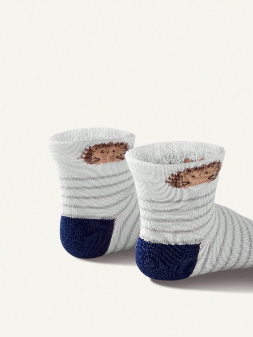 Cozy Cub 4 Pairs/set Baby Hedgehog Cartoon Socks