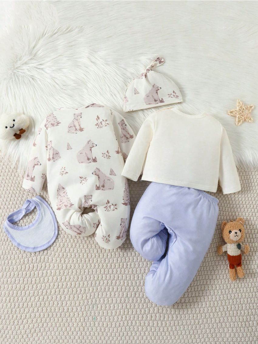 SHEIN 6pcs Cute Bear Pajamas Gift Set