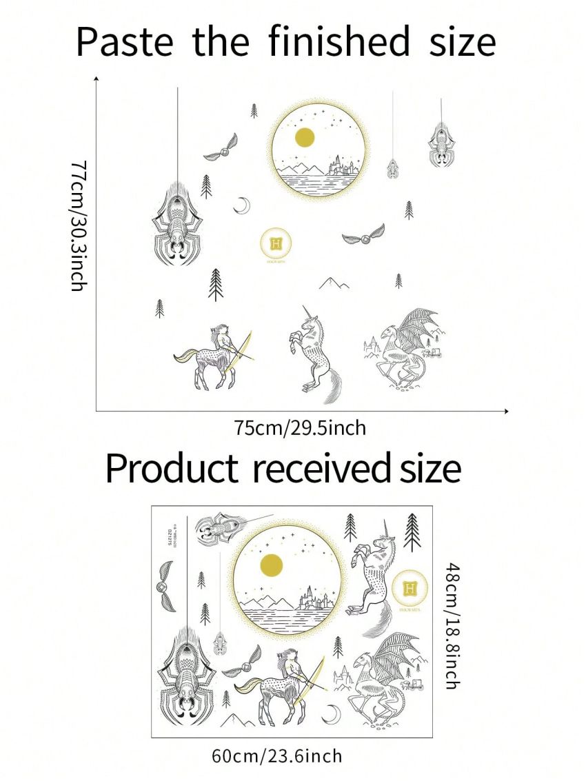 HARRY POTTER X SHEIN White Pvc Self-adhesive Wall Sticker