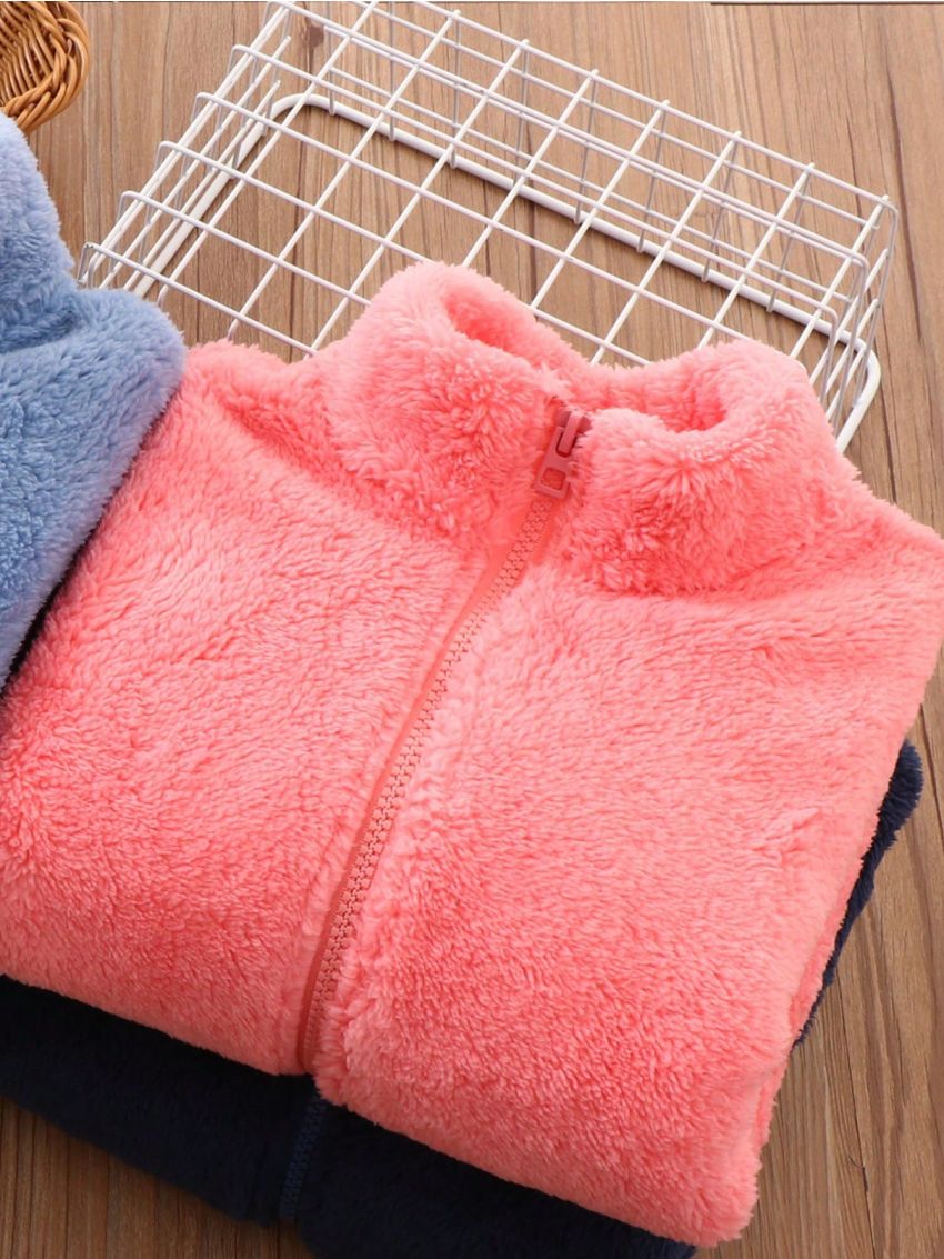 Teenage Girls' Zipper-front Teddy Jacket