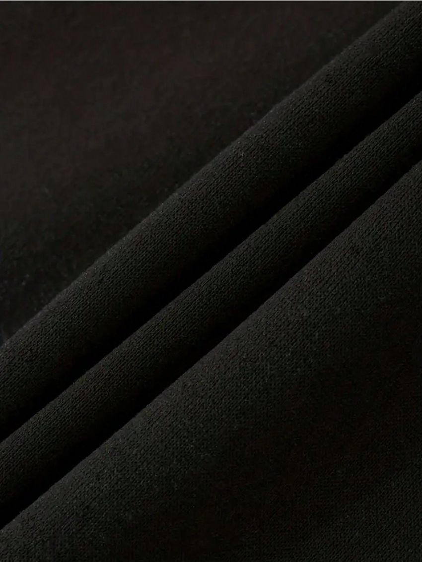 Men's Pigeon & Letter Printed Hoodie With Drawstring And Fleece Lining