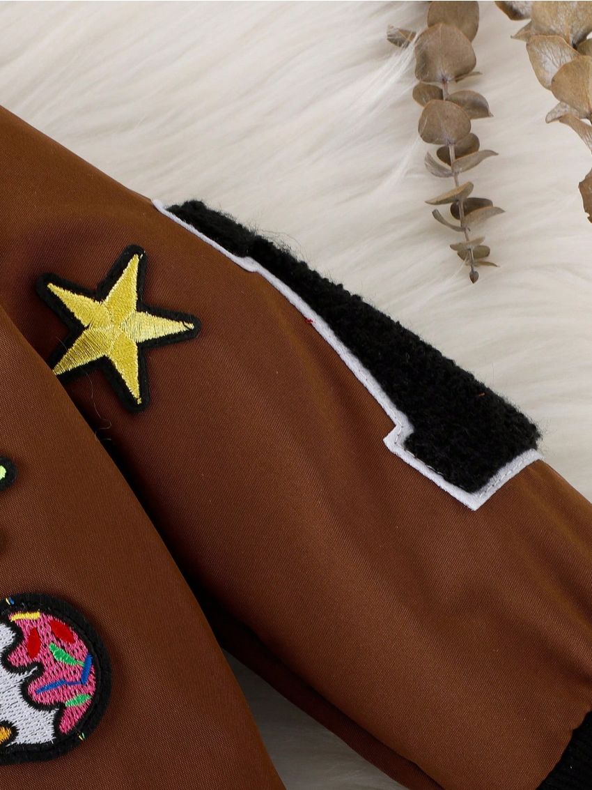 Baby Boys' Camo Detail Zip-up Flight Jacket