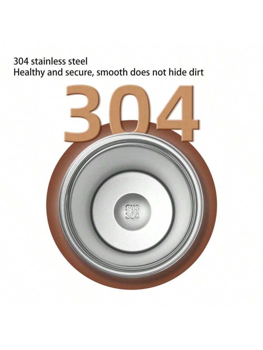 1pc Cartoon High-value Portable Insulated Cup, 304 Stainless Steel Car Cup