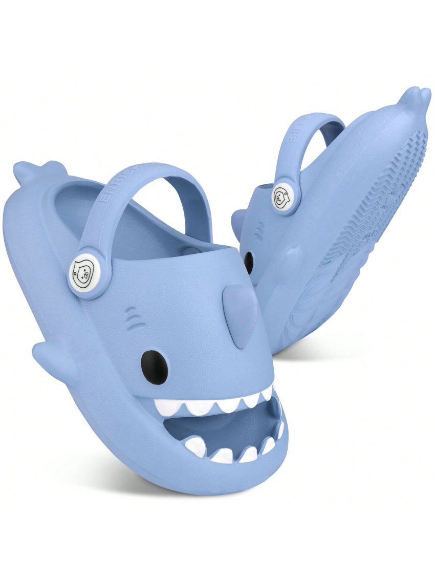 Kids Shark Slides Pillow Shower Slippers Quick Dry Sandals Boys Girls Comfy Cloud Slides Summer Non-Slip Thick Sole Beach Pool shoes