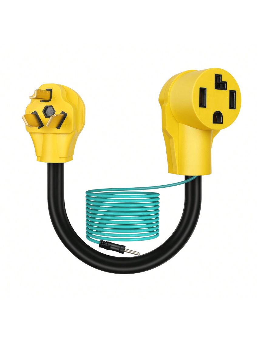 DEWENWILS Dryer Plug Adapter 4 Prong to 3 Prong, NEMA 10-30P Plug to 14-30R Receptacle, 4P Newer Dryer to 3P Older House,10AWG STW Dryer Connector Cord, 30 Amp/250V/7500W, 1.5 FT, UL Listed