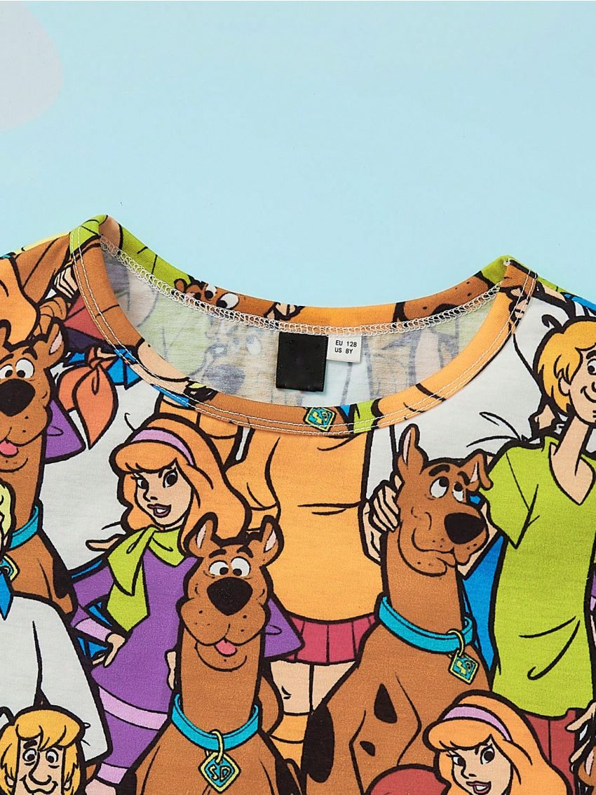 SCOOBY-DOO X SHEIN Tween Boy Cartoon Graphic Tee