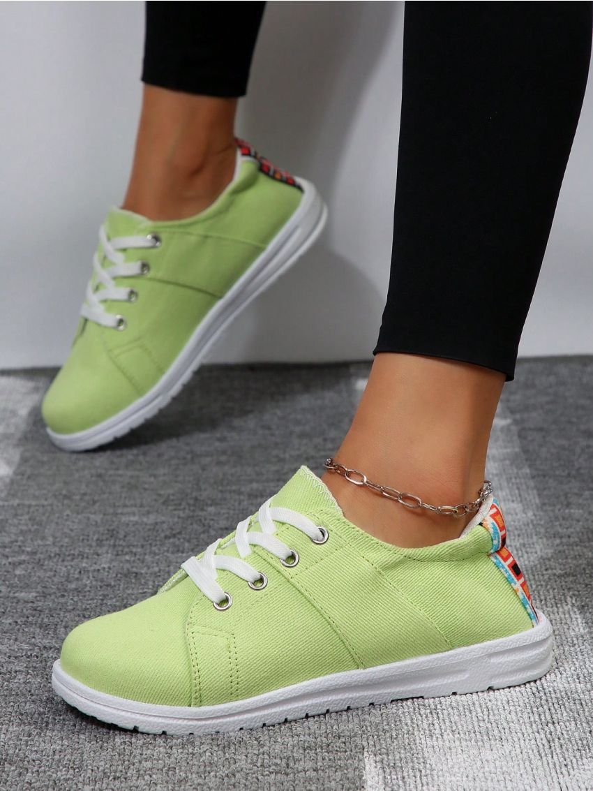 Round Toe Slip-on Flat Women's Shoes, All Seasons Casual Wear In Solid Color Durable Material